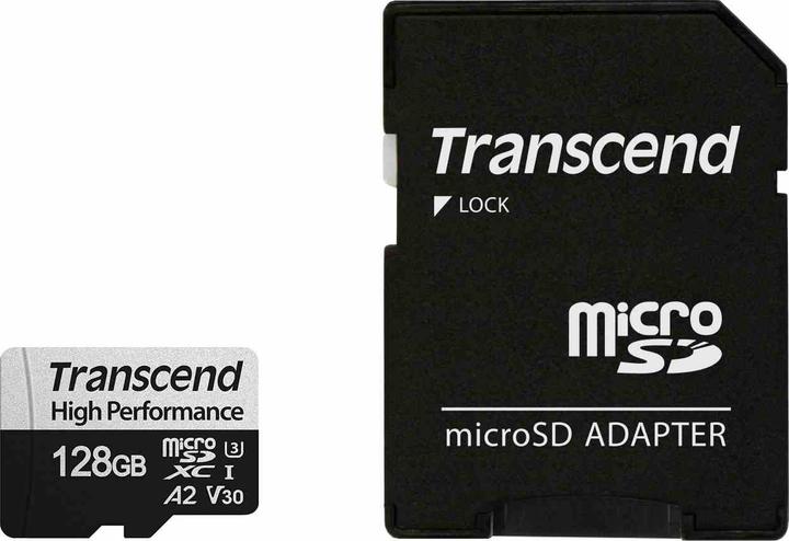 Transcend microSDXC 330S 128GB Klasse 10 UHS-I U3 (128 GB, microSDXC, U3, UHS-I)