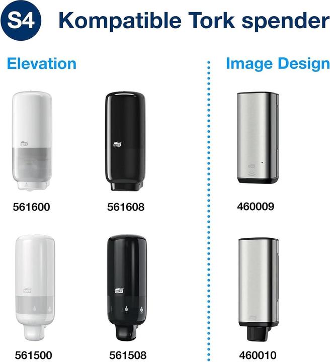 Immagine prodotto Tork 520201, Mani, Sapone in schiuma, Trasparente, 1000 ml, 1,03 kg, 92 mm (Sapone liquido, 1000 ml)