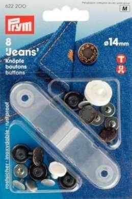 Actual product image Prym Jeans button laurel wreath 14 mm, card 8 pcs.
