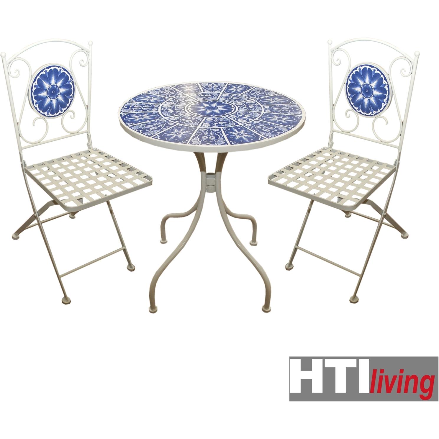 Thumbnail - HTI-Living, Gartentisch + Balkontisch, Metalltisch mit Stühlen (60 cm)