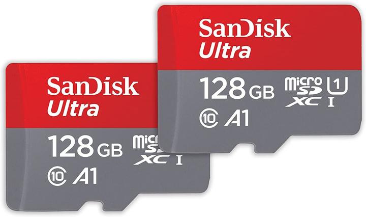 Productafbeelding Sandisk Ultra mit Adapter (2-Pack) (128 GB, microSDXC, U1, UHS-I)
