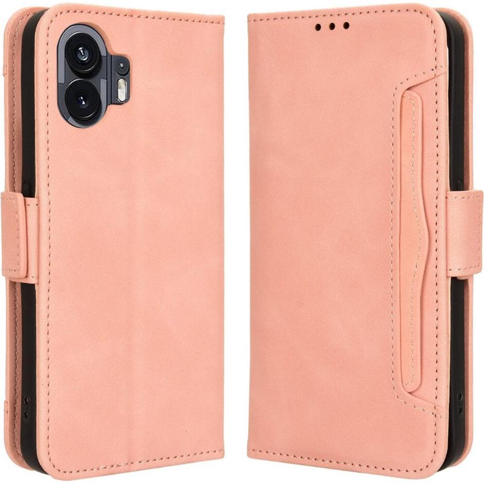 Cover-Discount Nothing Phone (2) - Etui mit vielen Kartenfächer rosa (Nothing Phone (2)), Smartphone Hülle, Rosa