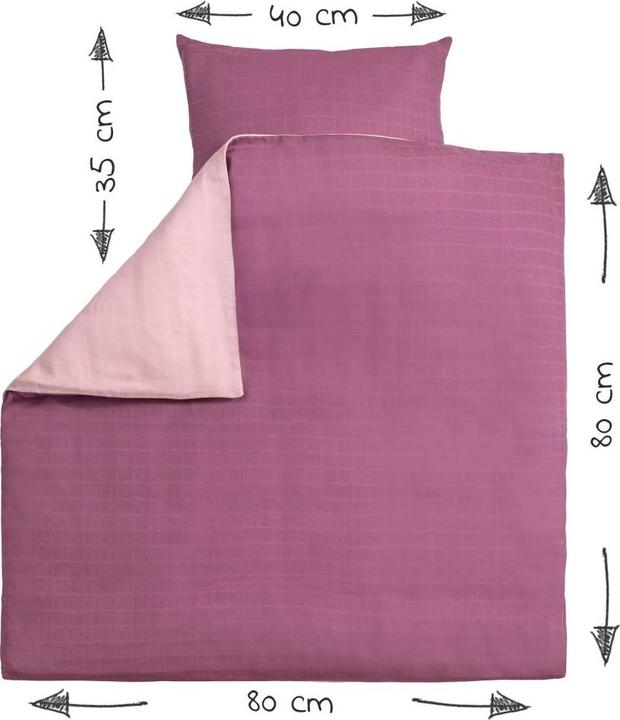 Image du produit Makian Parures de lit bébé Réversible gaze 80 x 80 / 35 x 40 cm - Orchidée (80 x 80 cm, 80 x 80 cm)