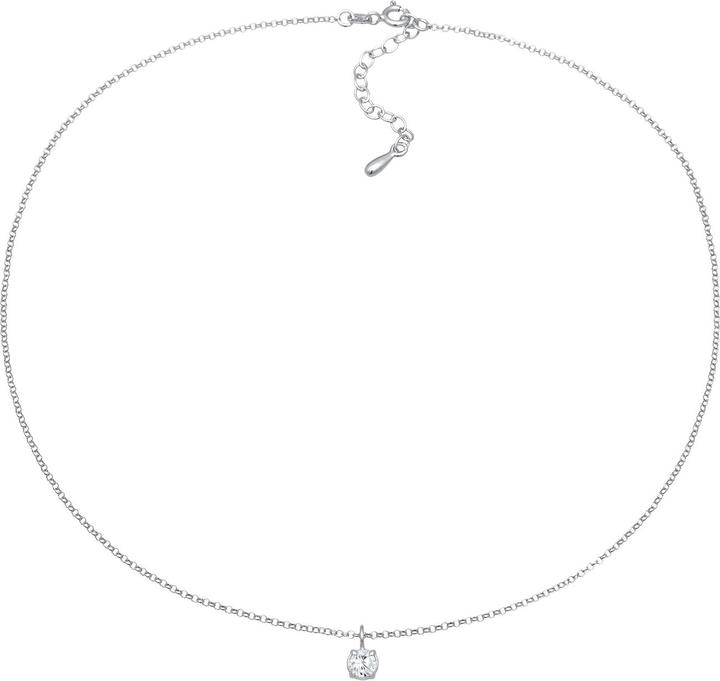 Produktbild Elli Halskette Choker Zirkonia Solitär Basic 925 Sterling Silber (Zirkonia, 925er Sterling Silber)