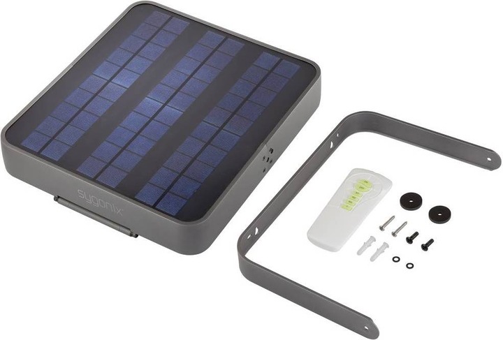 Actual product image Sygonix Solar Wall Light with Motion Detector SY-5176608 SMD LED 15 W Cold (1500 lm, IP65)