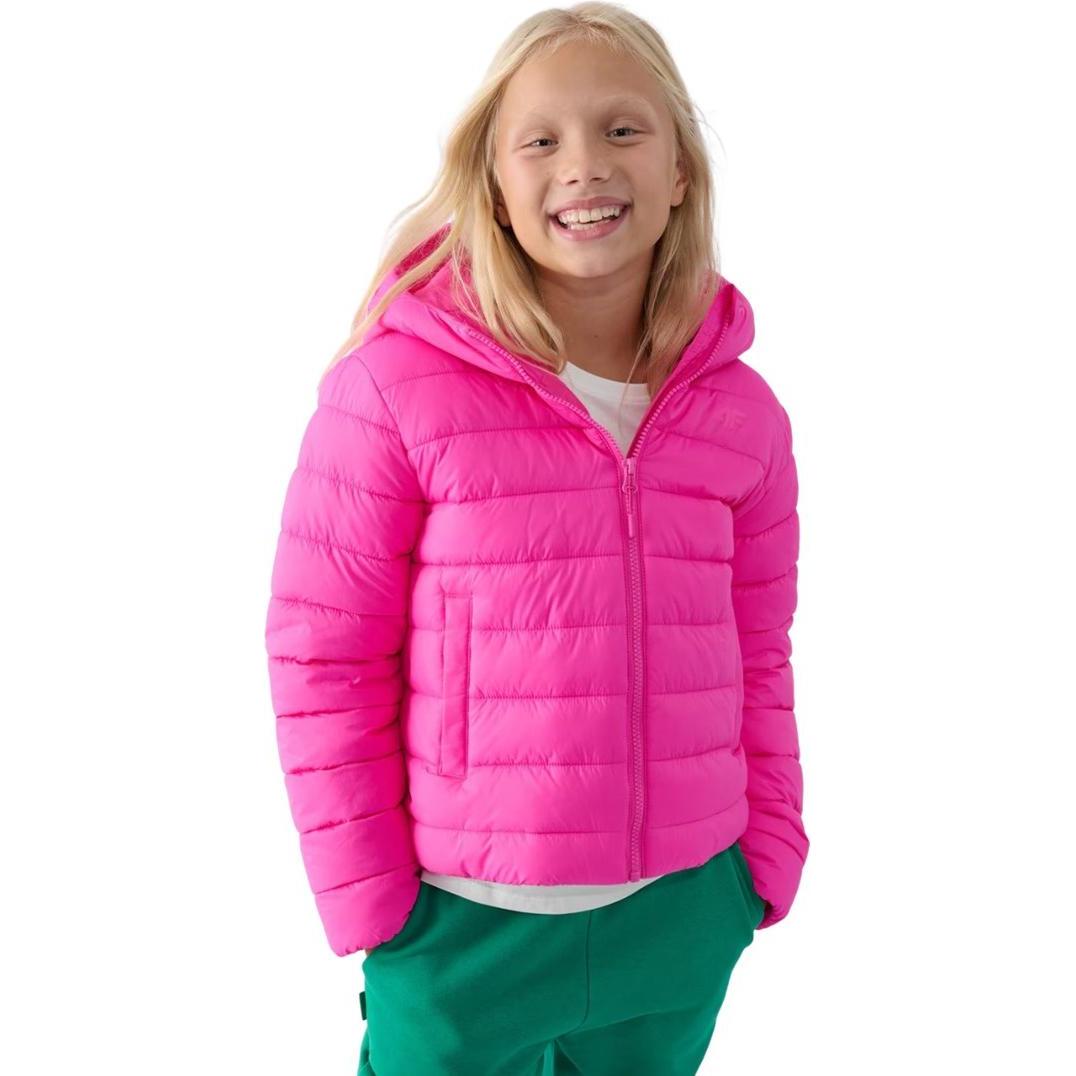 4F, Mädchen, Jacke, Kurtka puchowa dla dziewczynki F449 fuksja 4FJWAW24TDJAF449 55S 158cm (55), Violett, 55