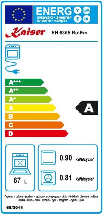 Energie-Label Kaiser EH 6355 RotEm+KCT 6185 Em