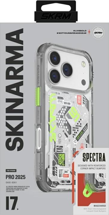 Actual product image Skinarma Spectra Case for iPhone 17 Pro Magnetic Charging Transparent (Apple iPhone 17 Pro)