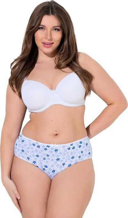 Produktbild Ulla Popken Midislips, 5er-Pack, Blumen/Blautöne (42, 5er Pack)