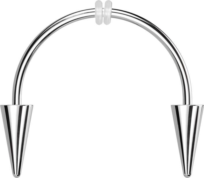 Immagine prodotto Star Piercing Micro Circular Barbell argento con due coni (Acciaio chirurgico 316L, senza ottone)