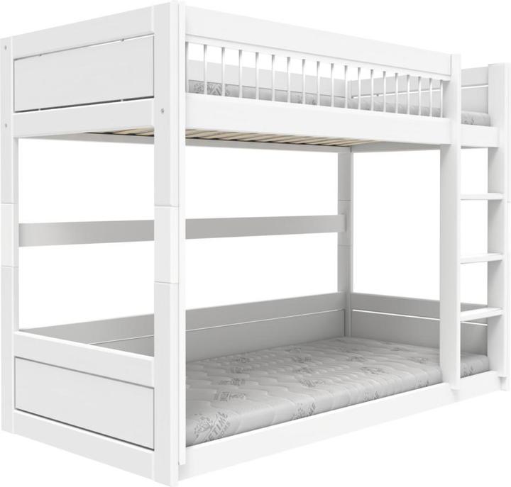 Produktbild Lifetime Kidsrooms niedriges Etagenbett mit gerader Leiter Breeze, Deluxe Lattenrost (90 x 200 cm)