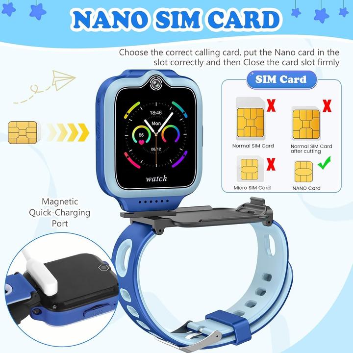 Immagine prodotto Eleoption Smartwatch Bambini GPS 4G Impermeabile con Chiamate Video SOS e Localizzazione (4G)