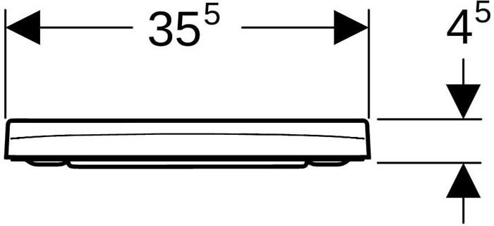 Actual product image Geberit Keramag / WC seat Smyle Square white Antibacterial with soft-closing mechanism 500687011