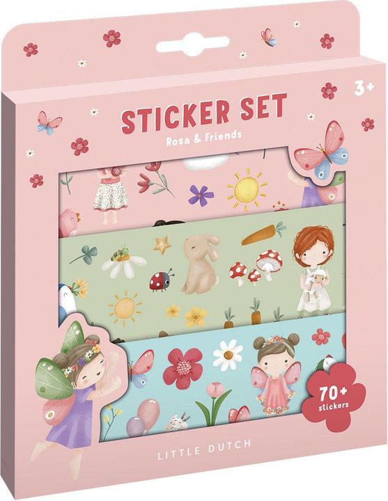 Actual product image Little Dutch Sticker set 3 sheets Pink&Friends