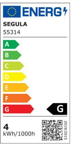 Energie-Label Segula 55314 LED bulb E27 G (E27, 3.20 W, 270 lm, 1 x, G)