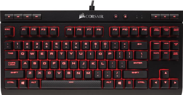 Actual product image Corsair Compact Mechanical Gaming Keyboard K63 Compact, CHERRY MX Red, ENG layout (US, Cable)