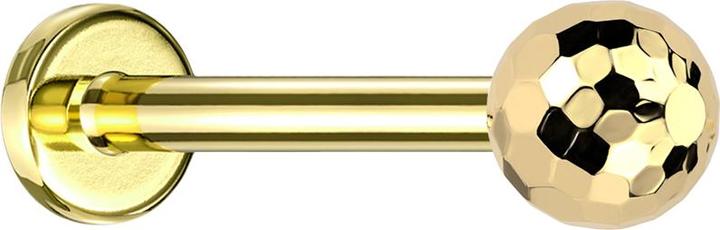 Image du produit Star Piercing Micro Threadless Labret vergoldet mit Discokugel vergoldet (sans laiton, Titane)