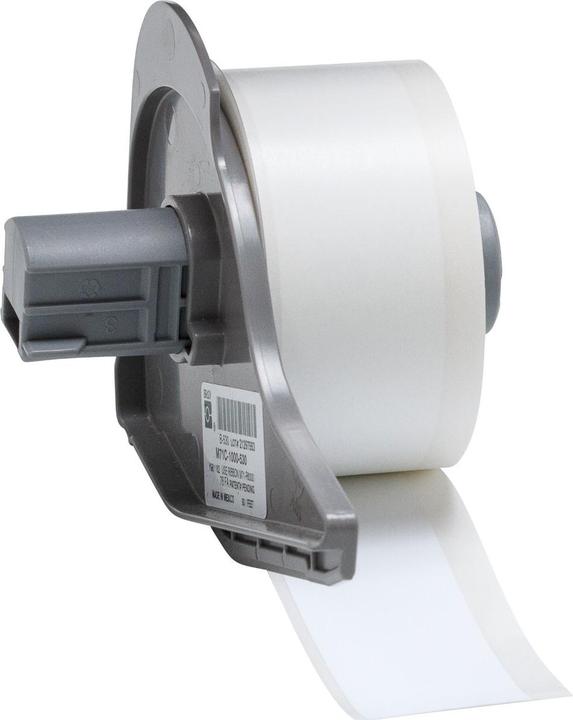 Actual product image Brady M7C-1000-530, vinyl, white, glossy, 25.40 mm x 15.24 m, tamper-proof, permanent (2.54 cm)
