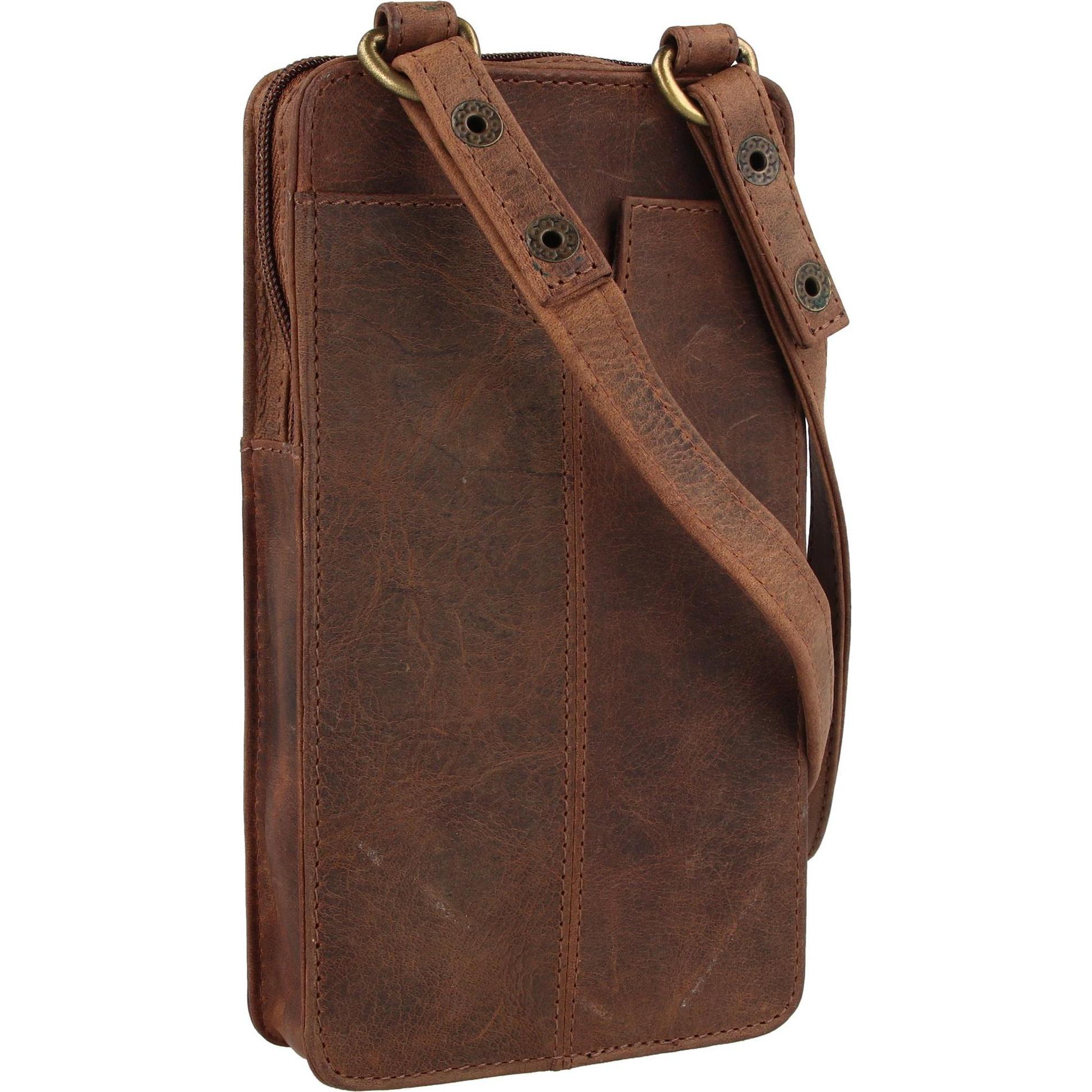 Thumbnail - Greenland Nature, Handtasche, Montenegro Handytasche Leder 22 cm, Braun