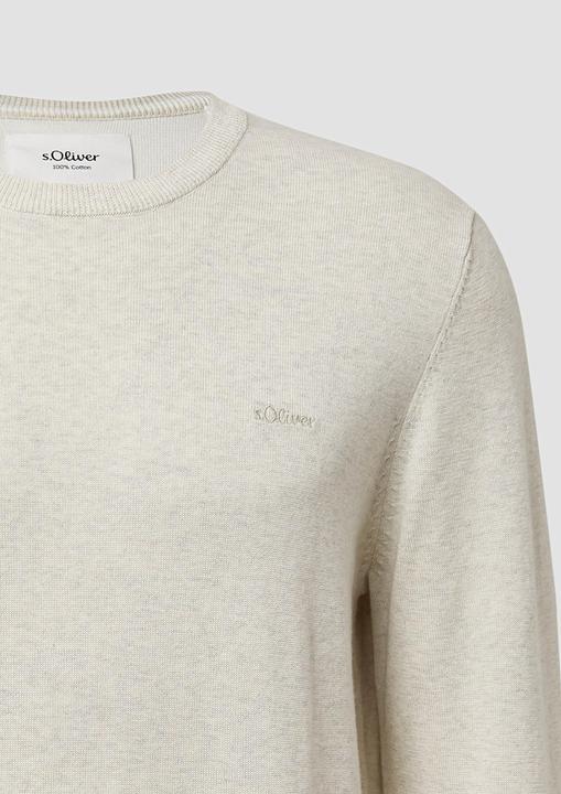 Produktbild S.Oliver Strickpullover Strickpullover mit Logo-Stickerei (S)