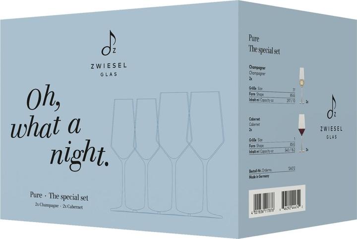 Produktbild Zwiesel Weinglasset Pure Date Night 4-teilig (54 cl, 2 Gläser, Weingläser Set)