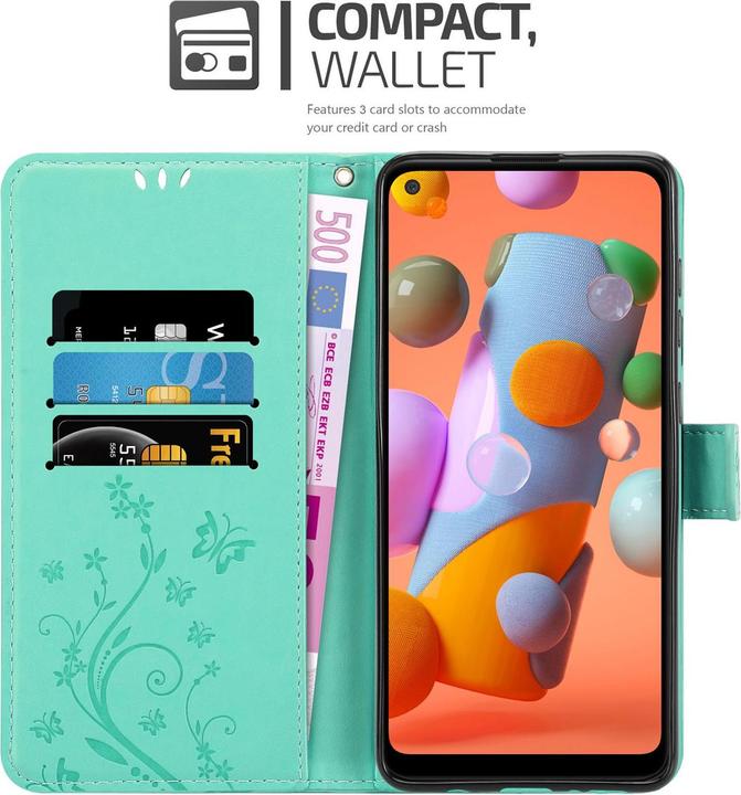 Actual product image Cadorabo Flower Book Cover (Samsung Galaxy M11, Samsung Galaxy A11)