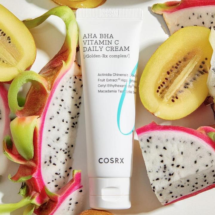 Produktbild Cosrx AHA BHA VITAMIN C Daily Cream 1.69 fl. oz 50 ml Face Cream Brightening Anti-Aging Plumping Nat (50 ml, Tagescreme, SPF 14)