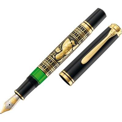 Thumbnail - Pelikan, Schreibstifte, Füllhalter M900 Toledo B Etui (Schwarz, Gold, Grün, 1 x)
