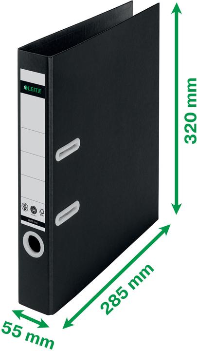 Produktbild Leitz Ordner 180° Recycle 50 mm, Schwarz (A4, 50 mm, 1 Stk.)