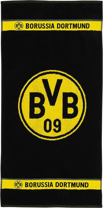 Produktbild Borussia Dortmund BVB 19801300 - BVB Duschtuch Emblem, Baumwolle, 140x70 cm, 09 (140 x 70 cm)