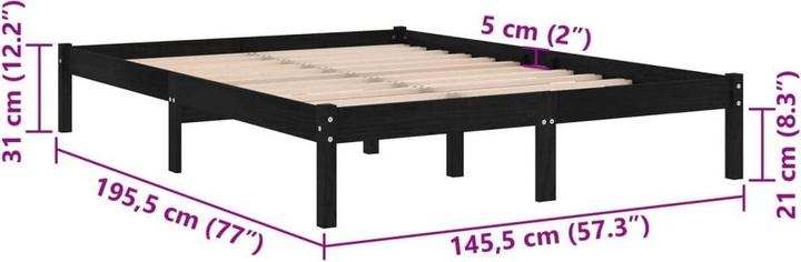 Image du produit vidaXL Bettrahmen (140 x 190 cm)