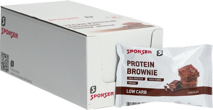 Immagine prodotto Sponser Brownie proteico vegano (Cioccolato, Cioccolatino, Chocolate, 12 pz., 600 g)