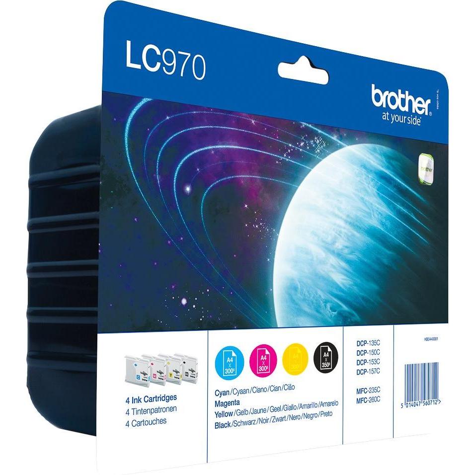 Brother, Druckerpatrone, LC-970 Value Pack (M, BK, Y, C)