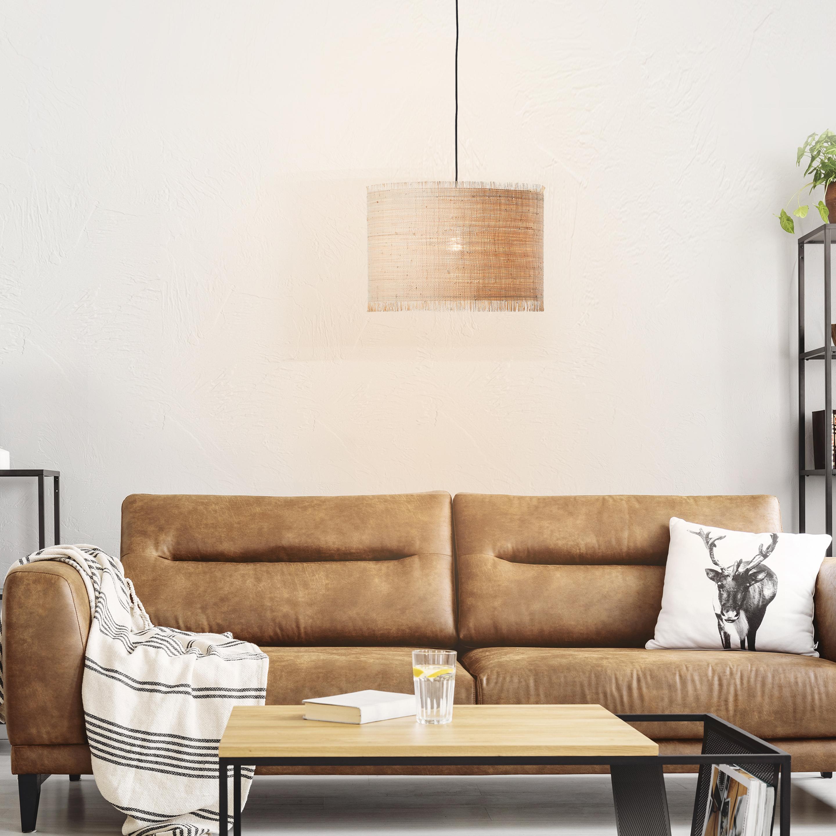 Thumbnail - Brilliant, Pendelleuchte, Raffy Pendelleuchte 1flg natur/schwarz (E27)