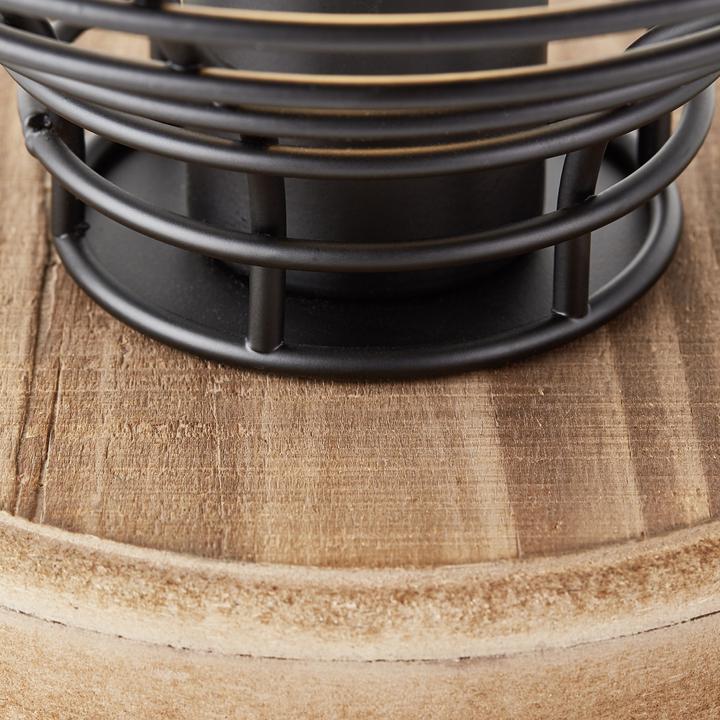 Actual product image Brilliant Avia Table Lamp 20cm black/wood (E27)