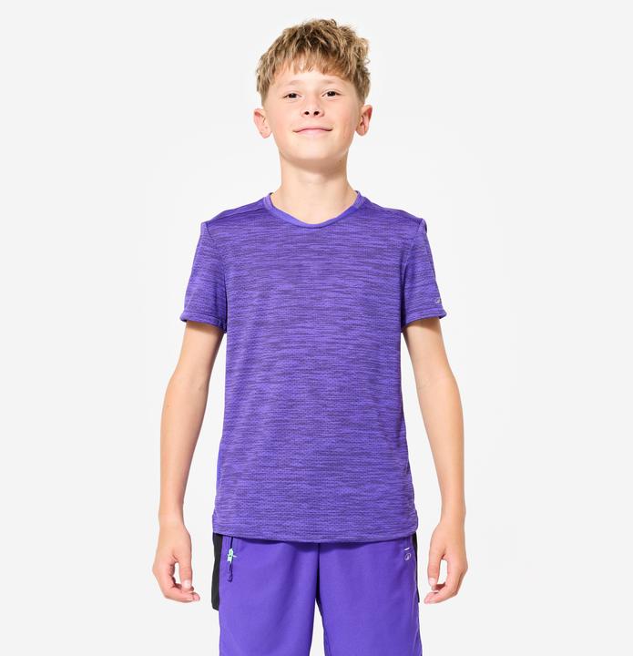Domyos T-Shirt Kinder Funktionsshirt atmungsaktiv - violett (10XL, 11XL, 12XL)
