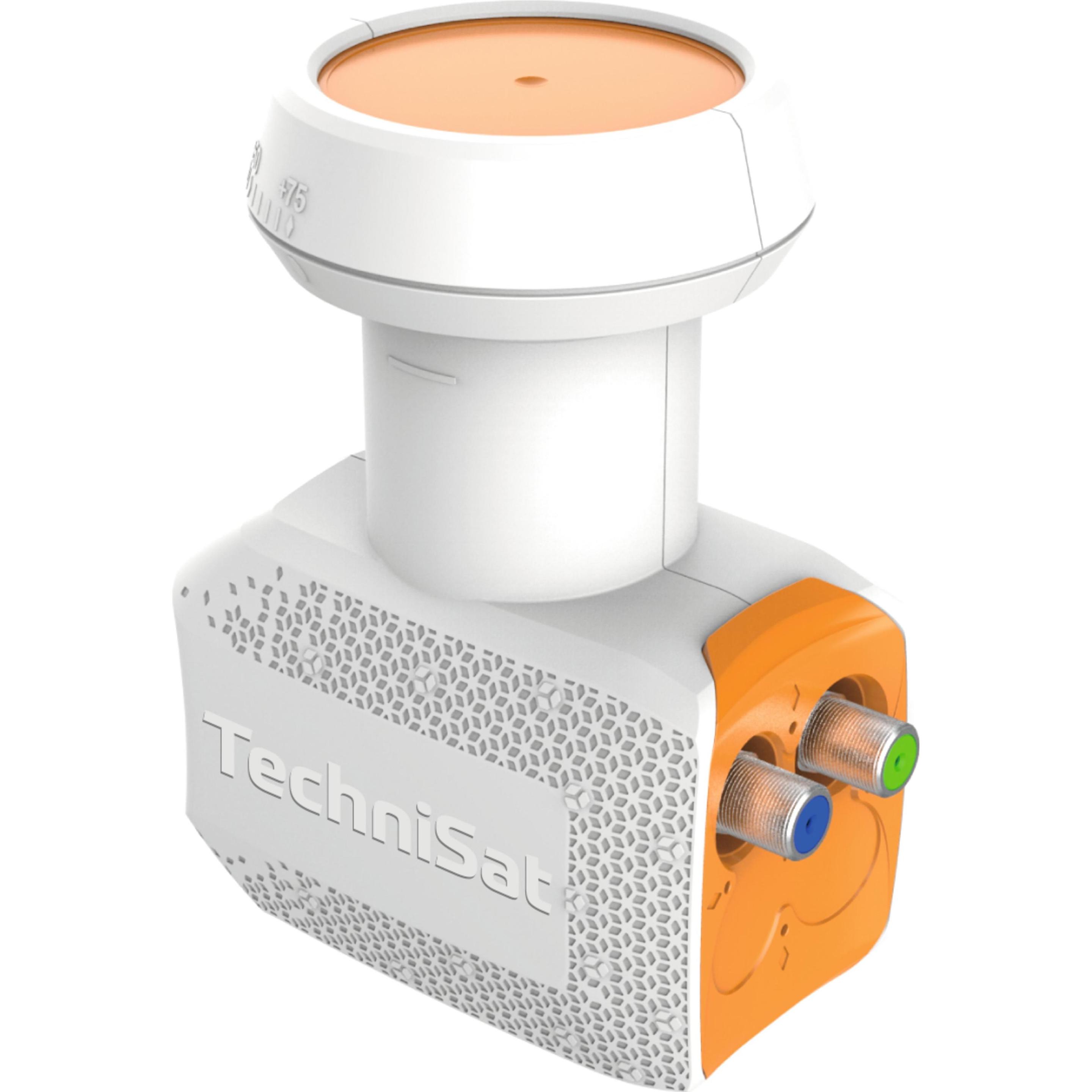 TechniSat UNIX Twin LNB Low Noise Block downconverter (LNB) Orange, White (Twin LNB, 40mm), LNB, Weiss, Orange