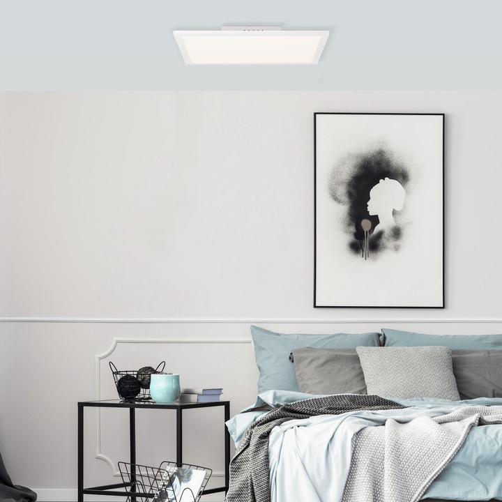 Produktbild Brilliant Jacinda LED Deckenaufbau-Paneel 40x40cm sand weiss (2300 lm)