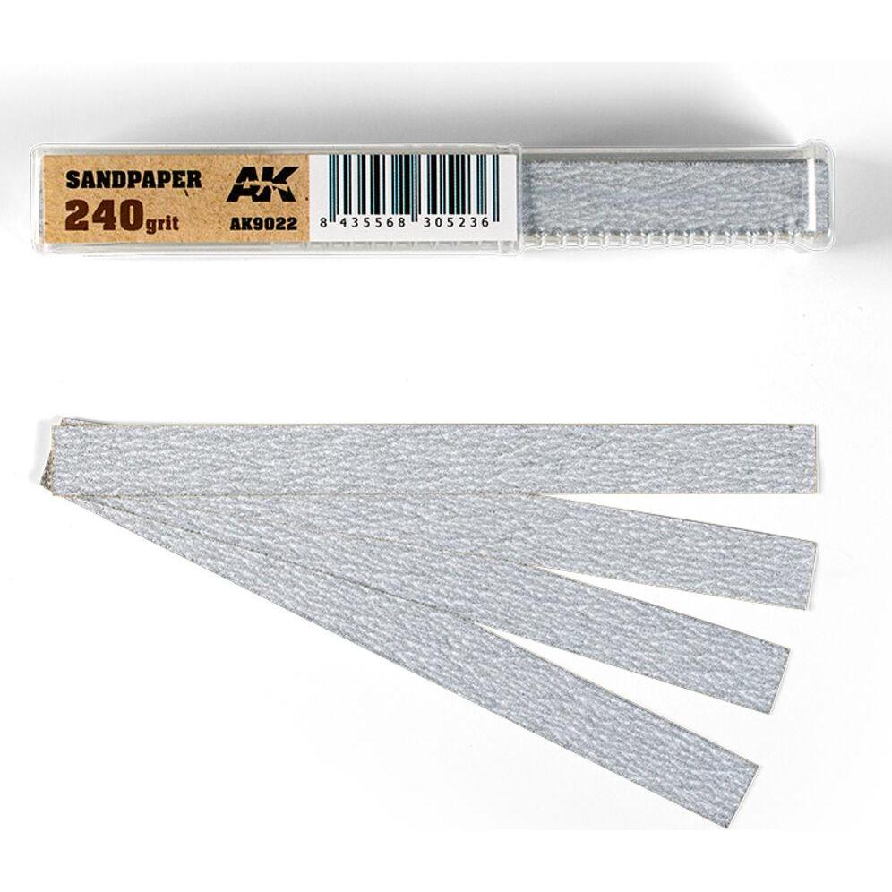 AK Interactive Carta vetrata a secco grana 240 x 50 unità