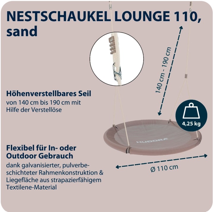 Produktbild Hudora Nestschaukel Lounge