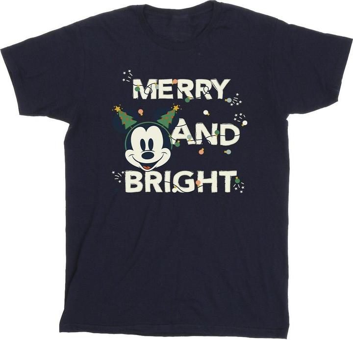 Actual product image Disney Mens Mickey Mouse Merry & Bright T-Shirt (3XL)