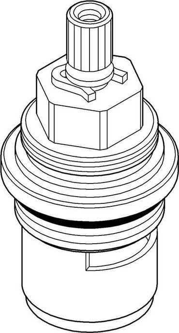 Actual product image Grohe Ceramic top 3/4" stop left