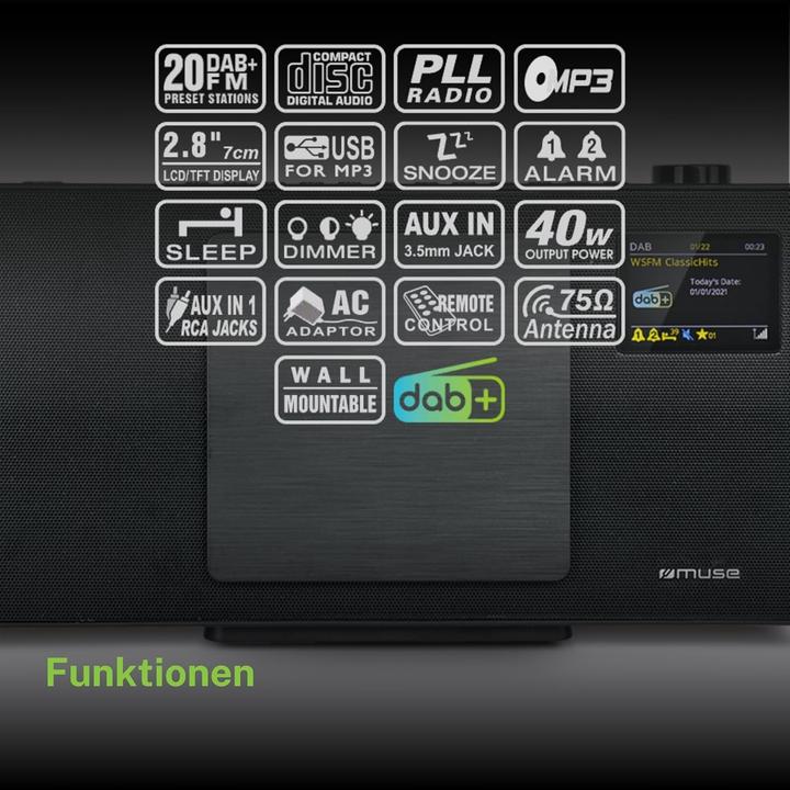 Produktbild Muse M65 DBT (DAB, DAB+, FM, PLL, Bluetooth)