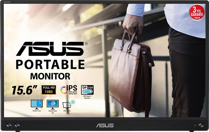 Actual product image ASUS ZenScreen MB16ACV (1920 x 1080 pixels, 15.60")