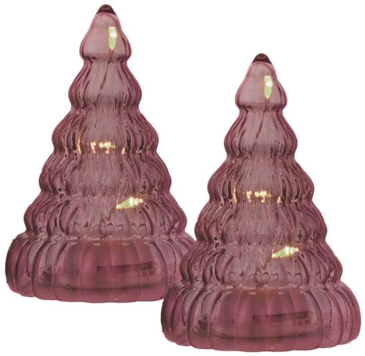 Actual product image Sirius Table Decoration Lucy Tree, Set of 2, Bordeaux, 9 cm