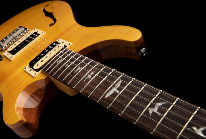 Immagine prodotto PRS SE Custom 22 Semi-Hollow - Giallo Santana (Chitarra elettrica, Acero, Mogano, Palissandro)