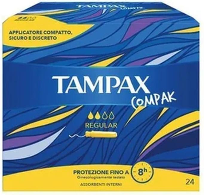 Actual product image Tampax Compak Regular Tampons with Applicator (24 x, Regular)