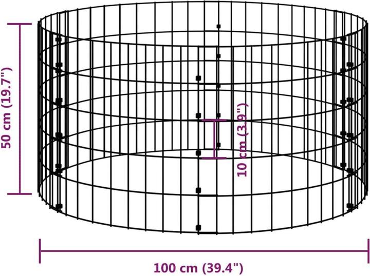 Produktbild vidaXL Gabionensäule