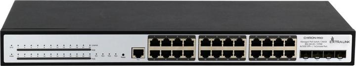 Extralink Chiron Pro | PoE Switch | 24x RJ45 /s PoE, 4x SFP+, L3, managed (24 ports)