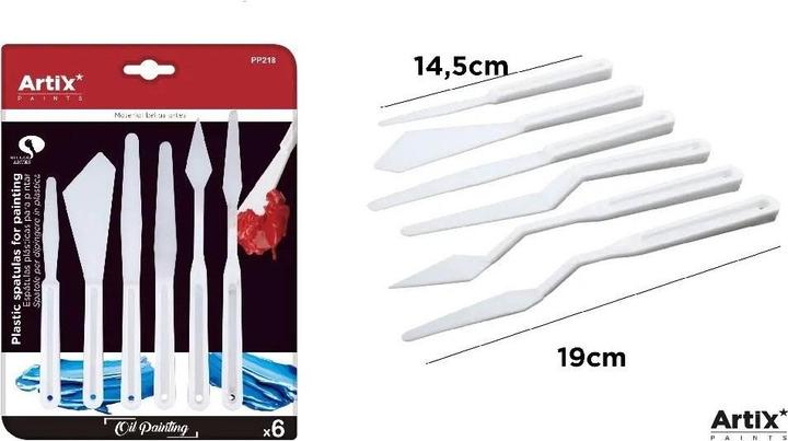 Vergionic Set Malspachtel aus Kunststoff, 6-tlg